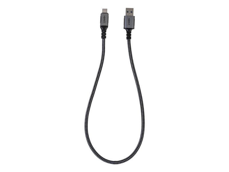 onit USB 3.1-Kabel USB A - USB C 0.5 m, Grau/Schwarz Verbindungskabel mit geflochtener Nylonummantelung