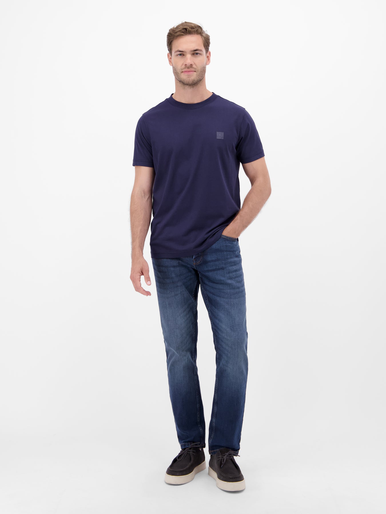 BAXTER 5-Pocket-Denim, RELAXED FIT, unifarben
