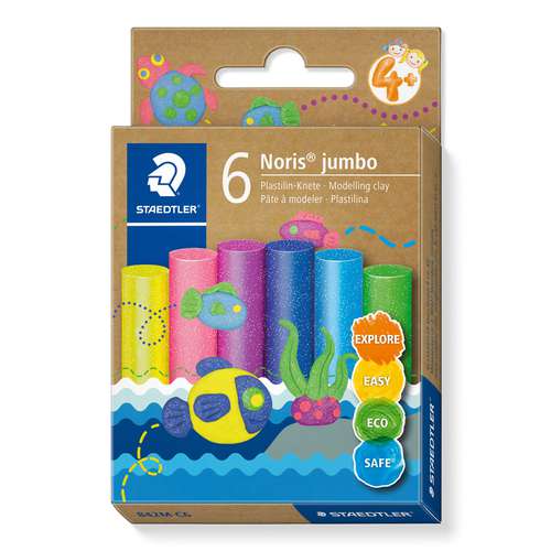 STAEDTLER® Noris® jumbo, Plastilin-Knete 6er-Sets