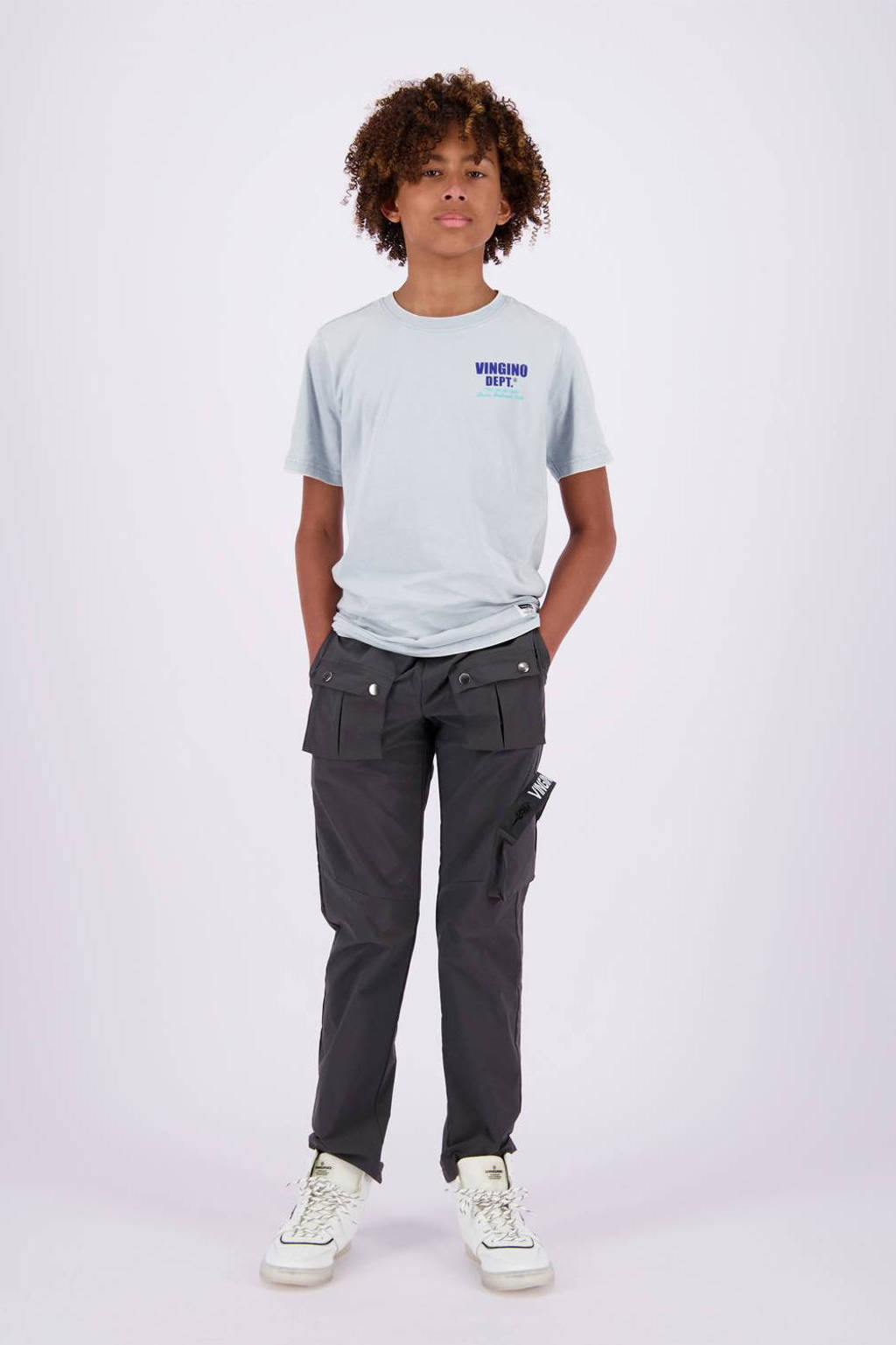 Vingino T-shirt met backprint lichtblauw