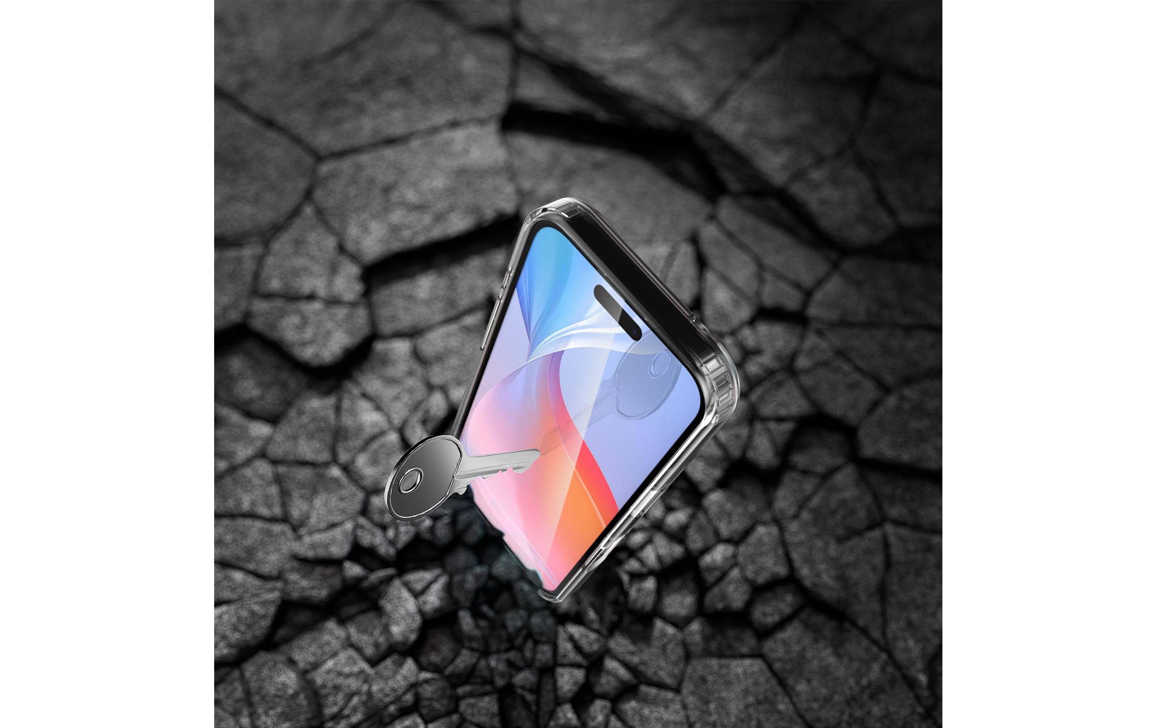 360° Premium Set iPhone 16Set aus Displayschutzfolie und hochfester Schutzhülle für das iPhone 16
