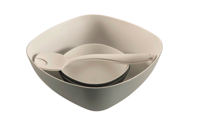 Outwell Gala Salatgeschirrset 5 teilig grau/beige