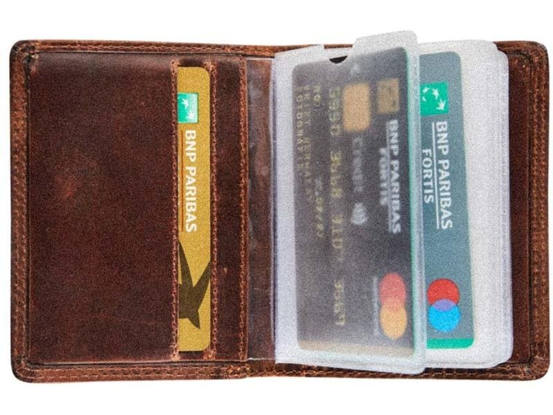Maverick Portemonnaie Original 8.2 x 10.2 cm, Braun Kreditkartenetui mit RFID Schutz