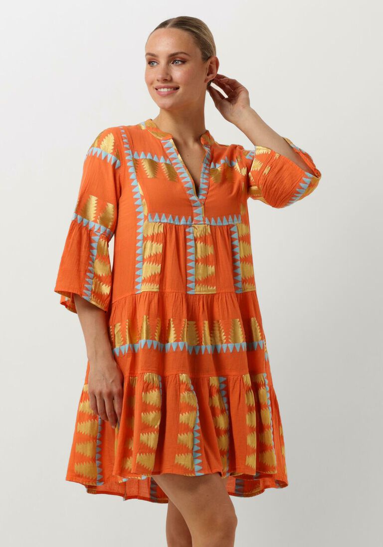 NEMA oranje nema mini jurk zadie