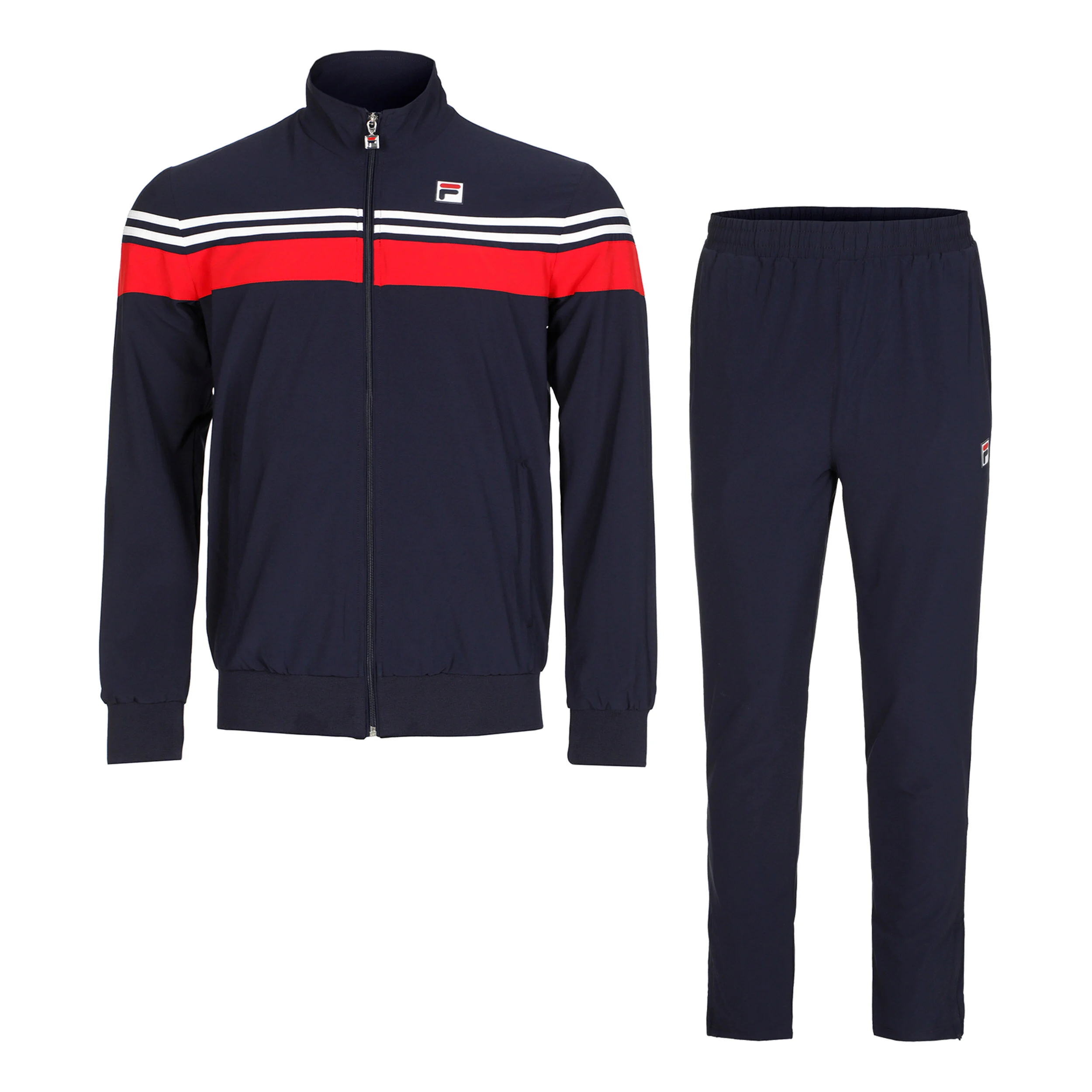 Fila Bruno Survêtement Hommes - Bleu Foncé , Rouge
