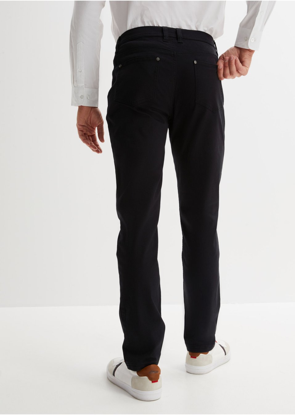 Pantalon extensible Premium Regular Fit, Straight en coton