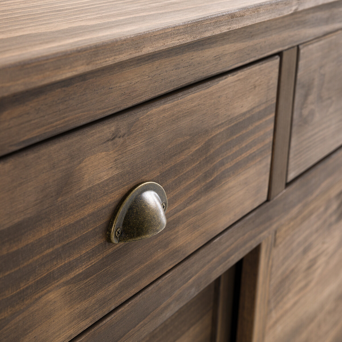 LA REDOUTE INTERIEURS<br>Aparador com 3 portas e 3 gavetas em pinho maciço e MDF, Lunja