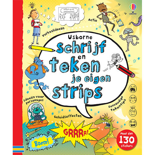 Uitgeverij usborne schrijf en teken je eigen strips