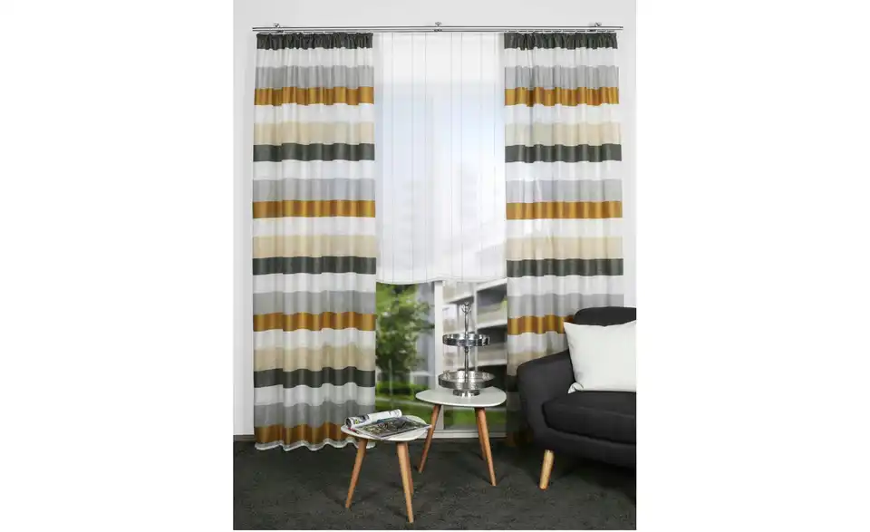 Kräuselbandschal Goldfarben 245 cm