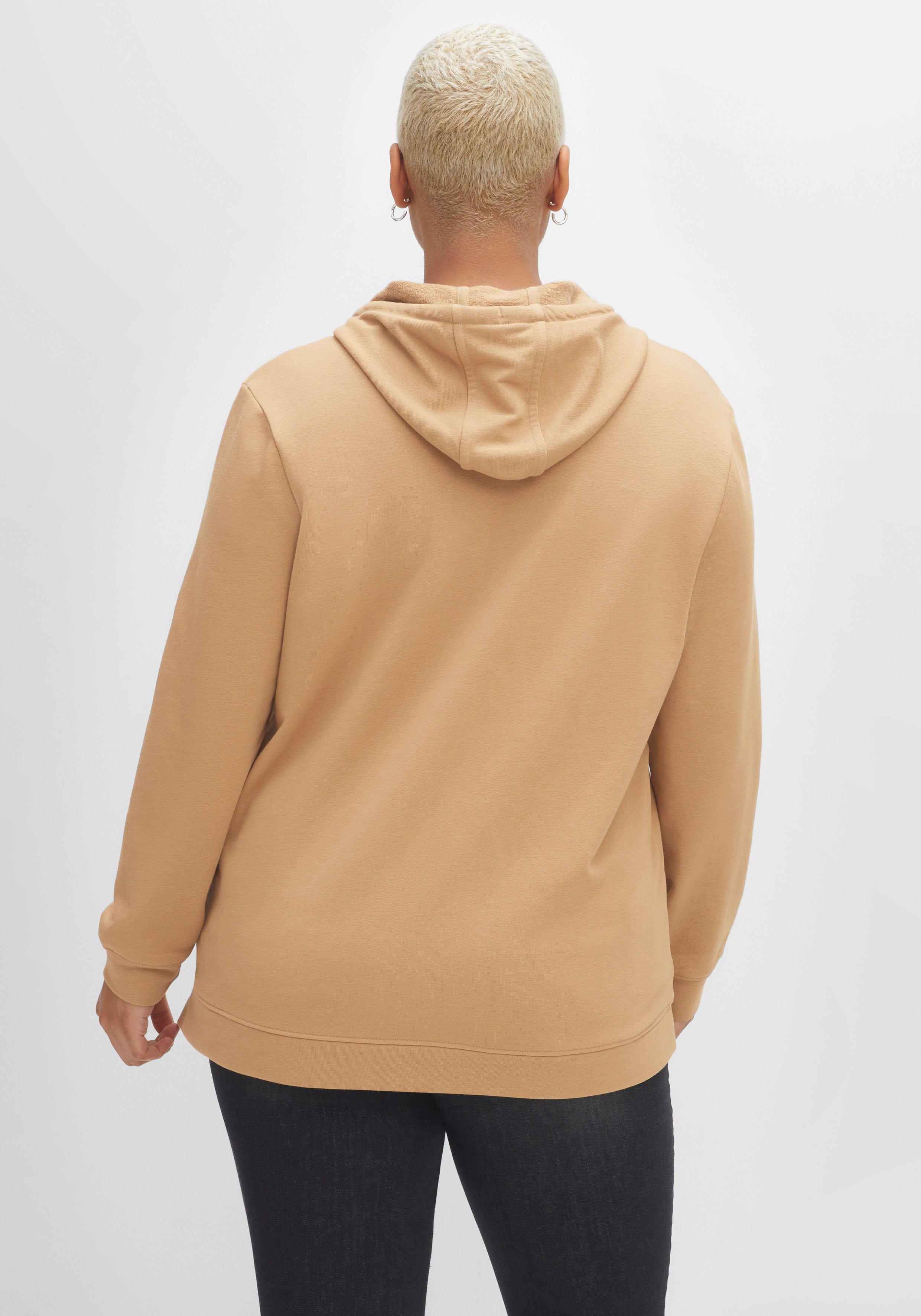 Kapuzensweatshirt mit Details im Animalmuster