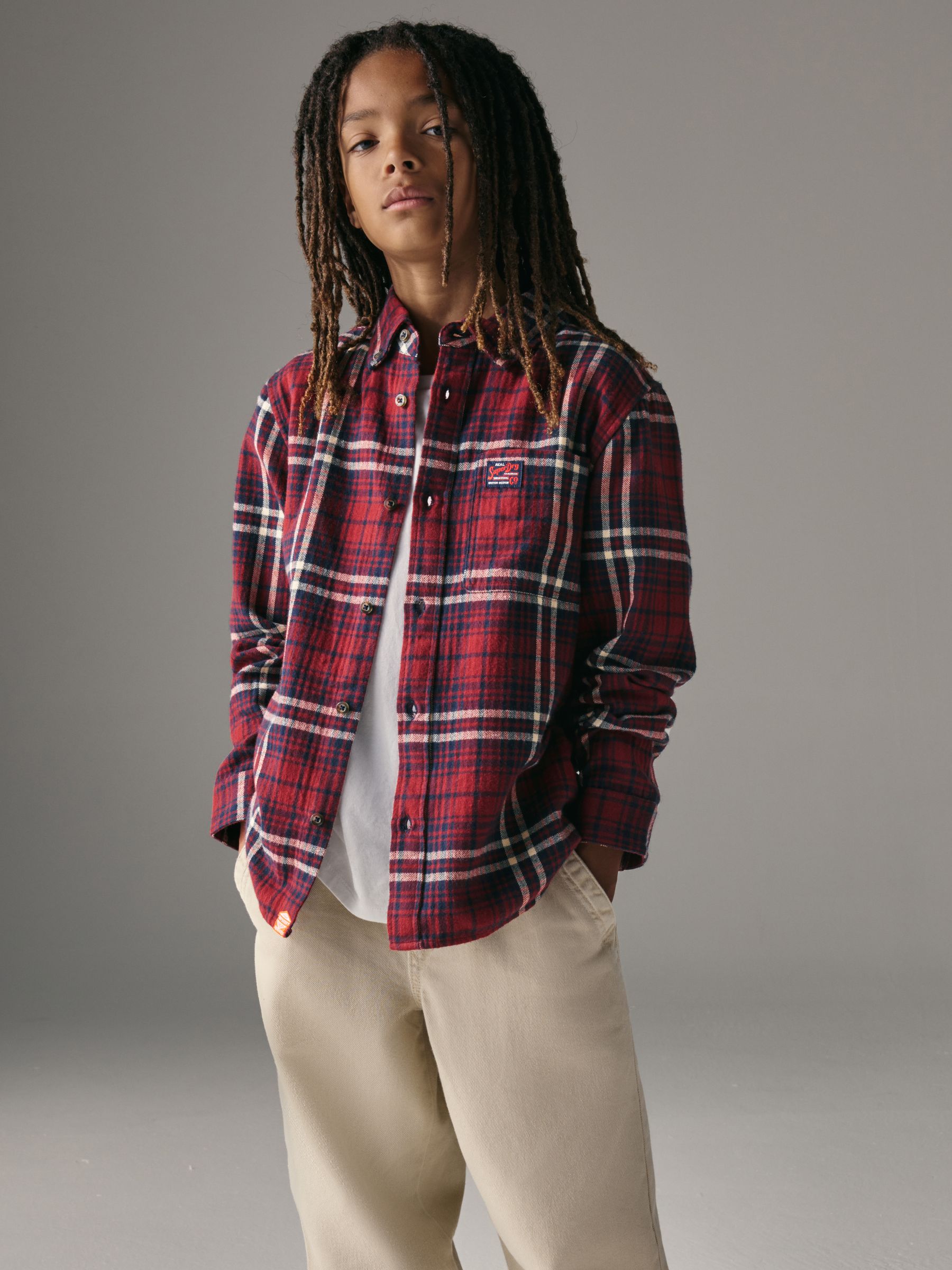 Rood - Geruit Superdry hemd