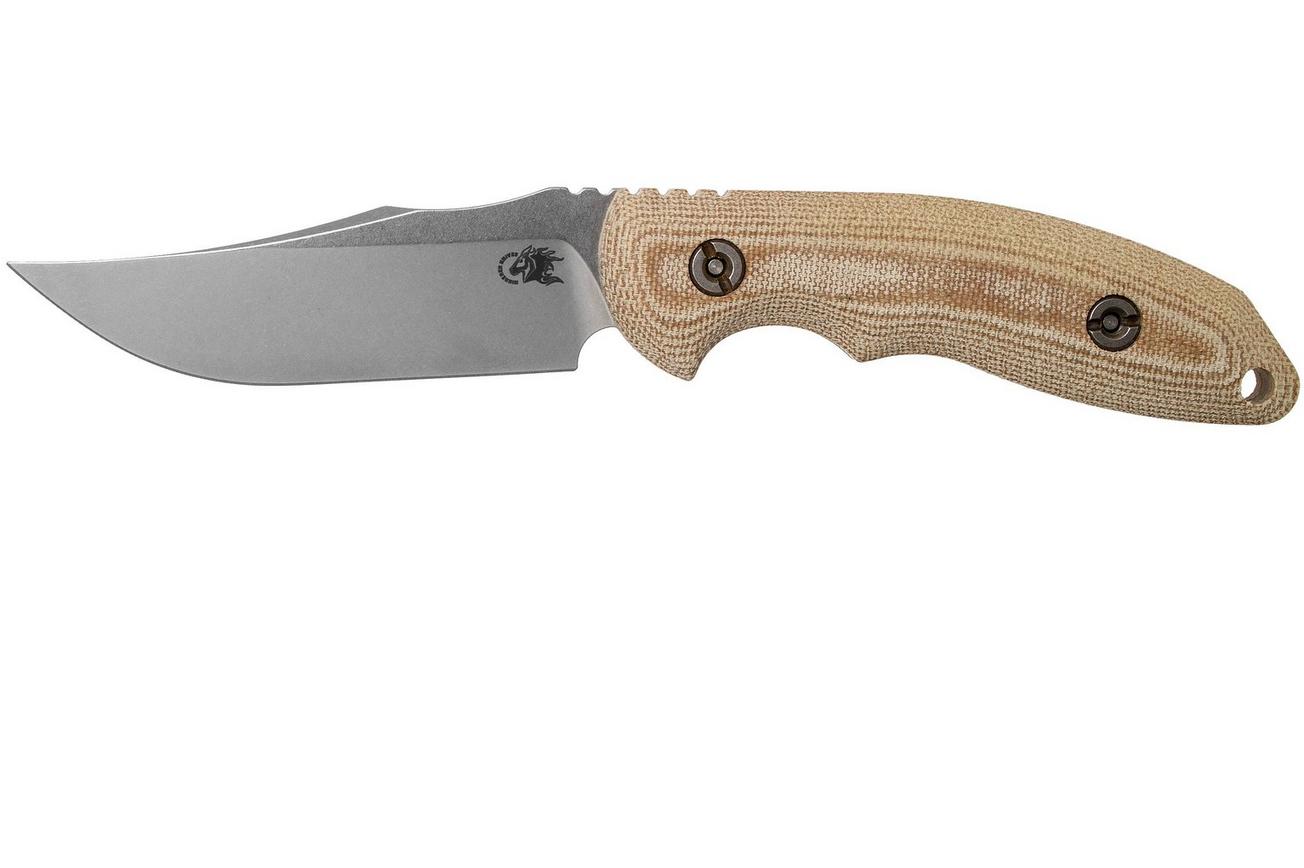 Rick Hinderer The Emmett, CPM 20CV, Natural Micarta jachtmes