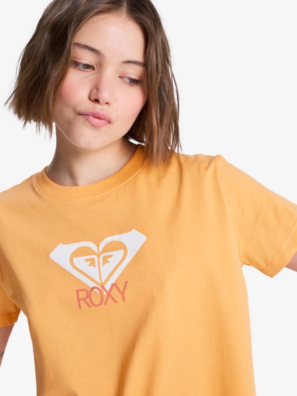 Ocean Road Art T-shirt à manches courtes Orange Femme