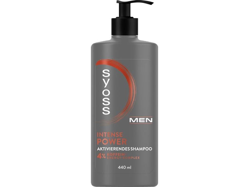 Syoss Shampoo Men Intense Power 440 ml Haarshampoo reinigt das Haar und aktiviert Haarwachstumsfaktoren