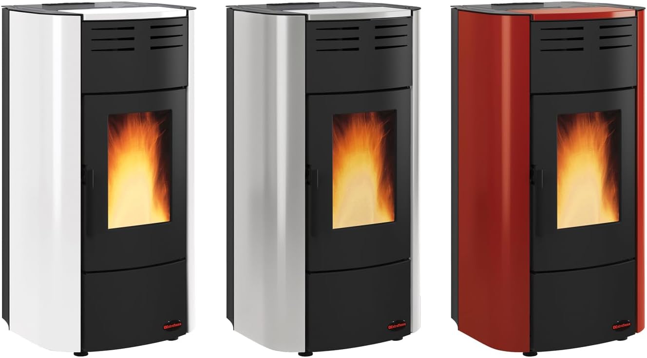 La Nordica-Extraflame Wasserführender Pelletofen Raffaella Idro H15 | Weiß | 18,1 kW