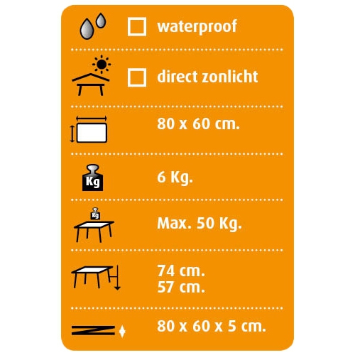 Dukdalf Luxe 1 Campingtisch 80 x 60 cm
