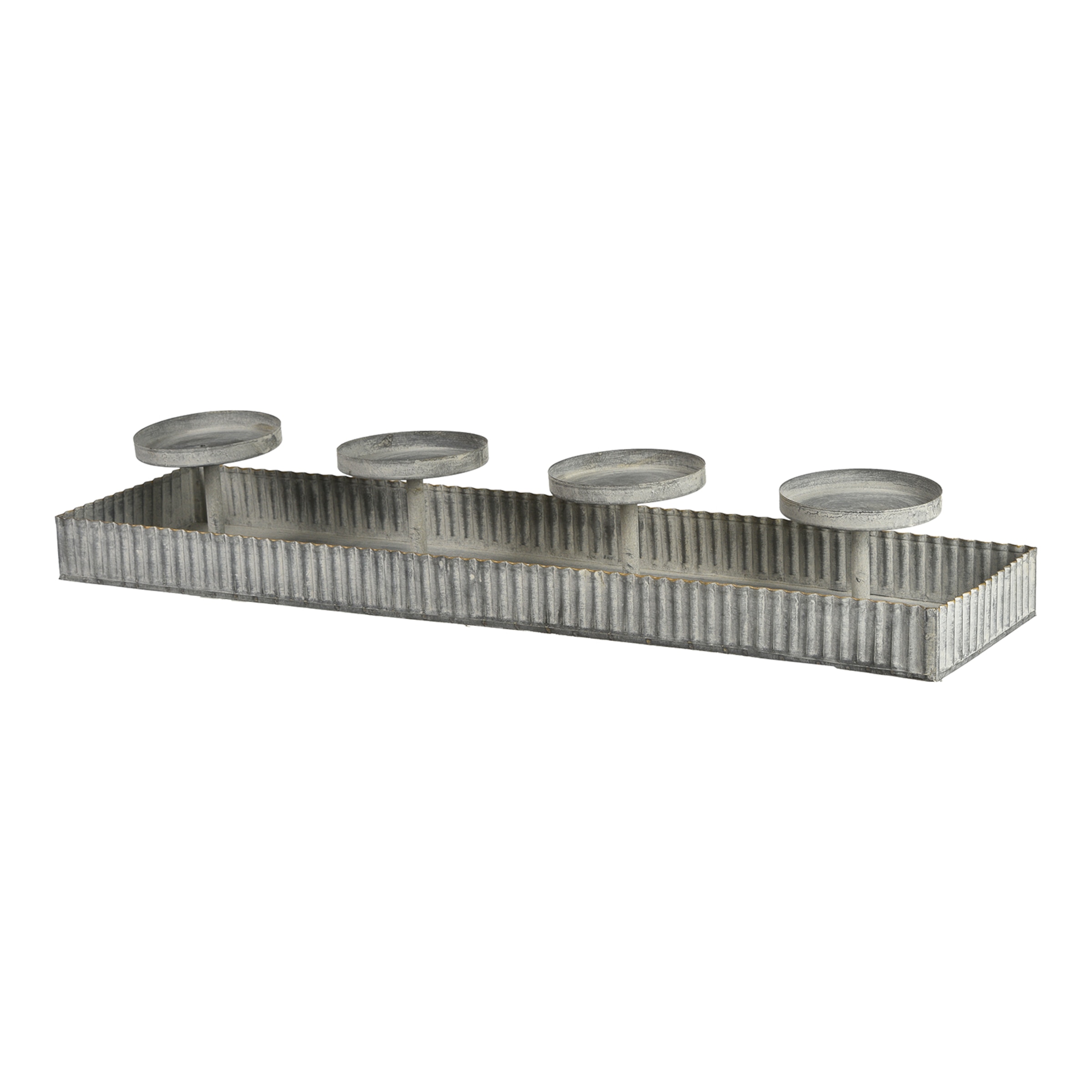 silber, B 57,5 x H 8 x T 14,5 cm