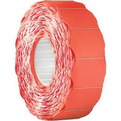 METO Arrow - Boîte de 6 rouleaux de 1000 étiquettes permanentes - 22 x 12 mm - rouge - pour étiqueteuse 1 ligne