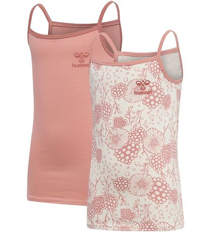 Hummel Top - hmlCarolina - 2-pak - Rosa/R?hvid