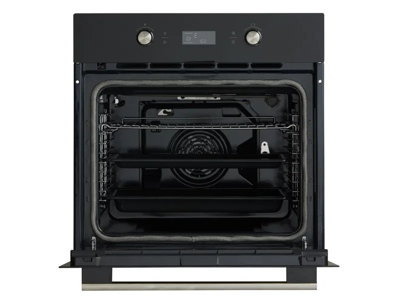 Scandomestic XO 6800 - Ovn - til indbygning - niche - bredde: 56 cm - dybde: 56 cm - højde: 59 cm - med selv-rengøring - Klasse A - sort glas