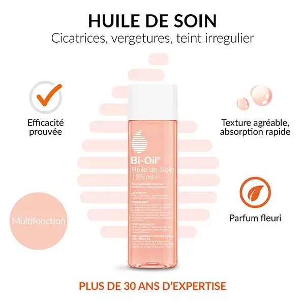 Bi-Oil Huile de Soin Hydratante Vergetures et Cicatrices 125ml