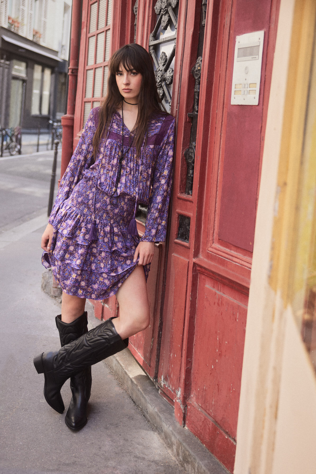 vestido curto estampado