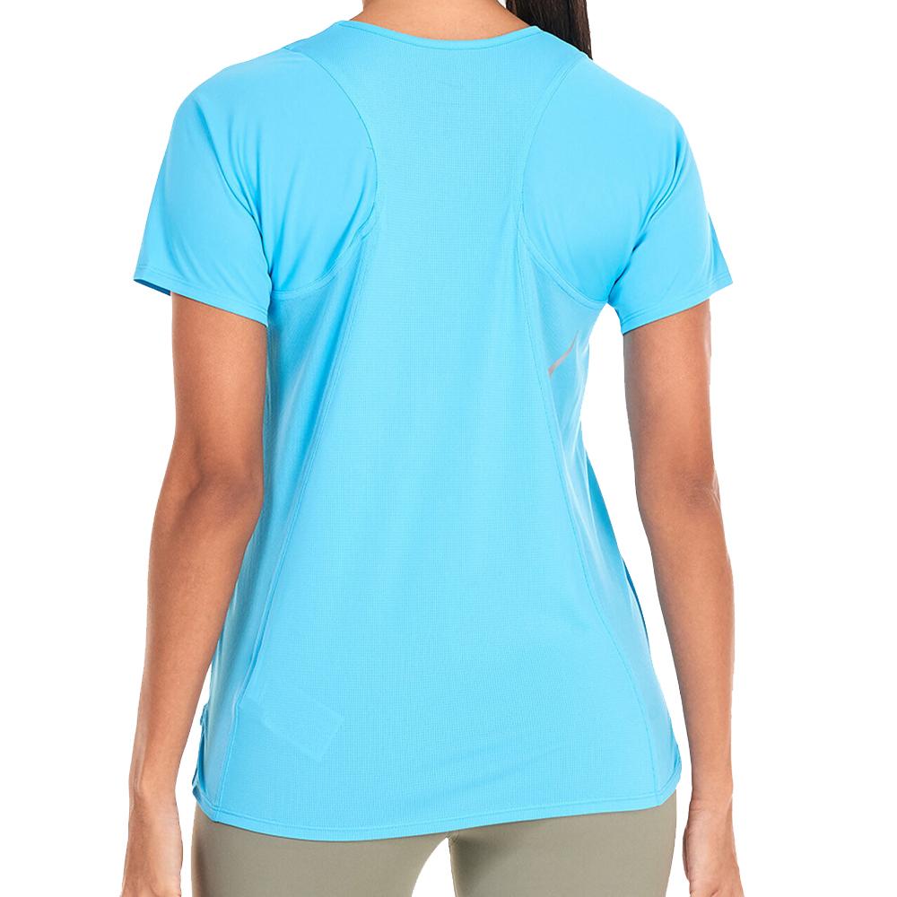 Nike T-shirt Bleu Fluo Femme Nike Race Top