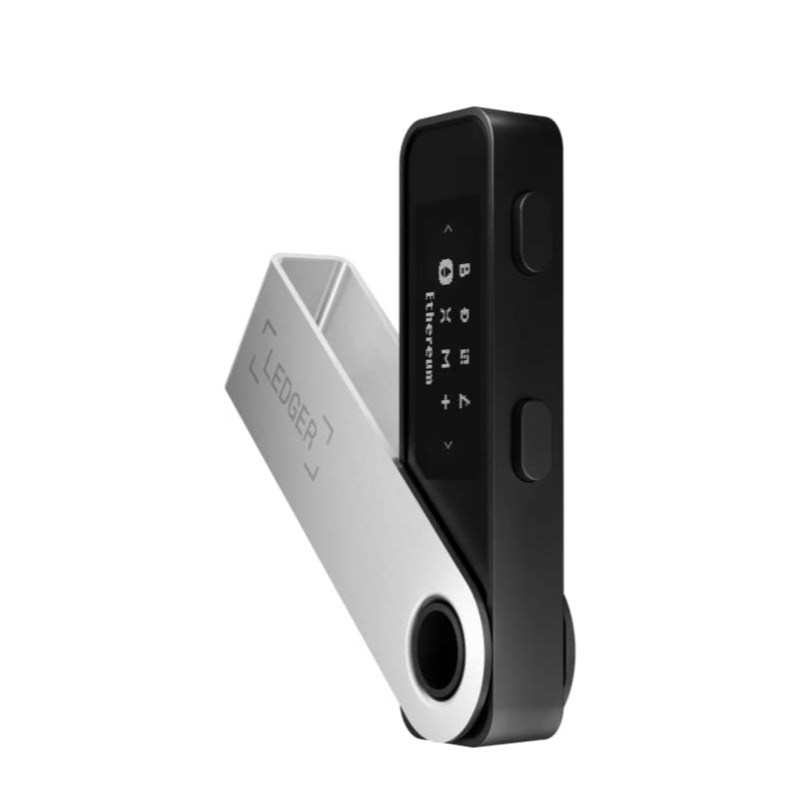 Nano S Plus Crypto Hardware Wallet Geldbörse Sicherheitschip Krypto-Währungen Bitcoin / Ethereum / NFT's - Retro Gaming (Orange/Violett)