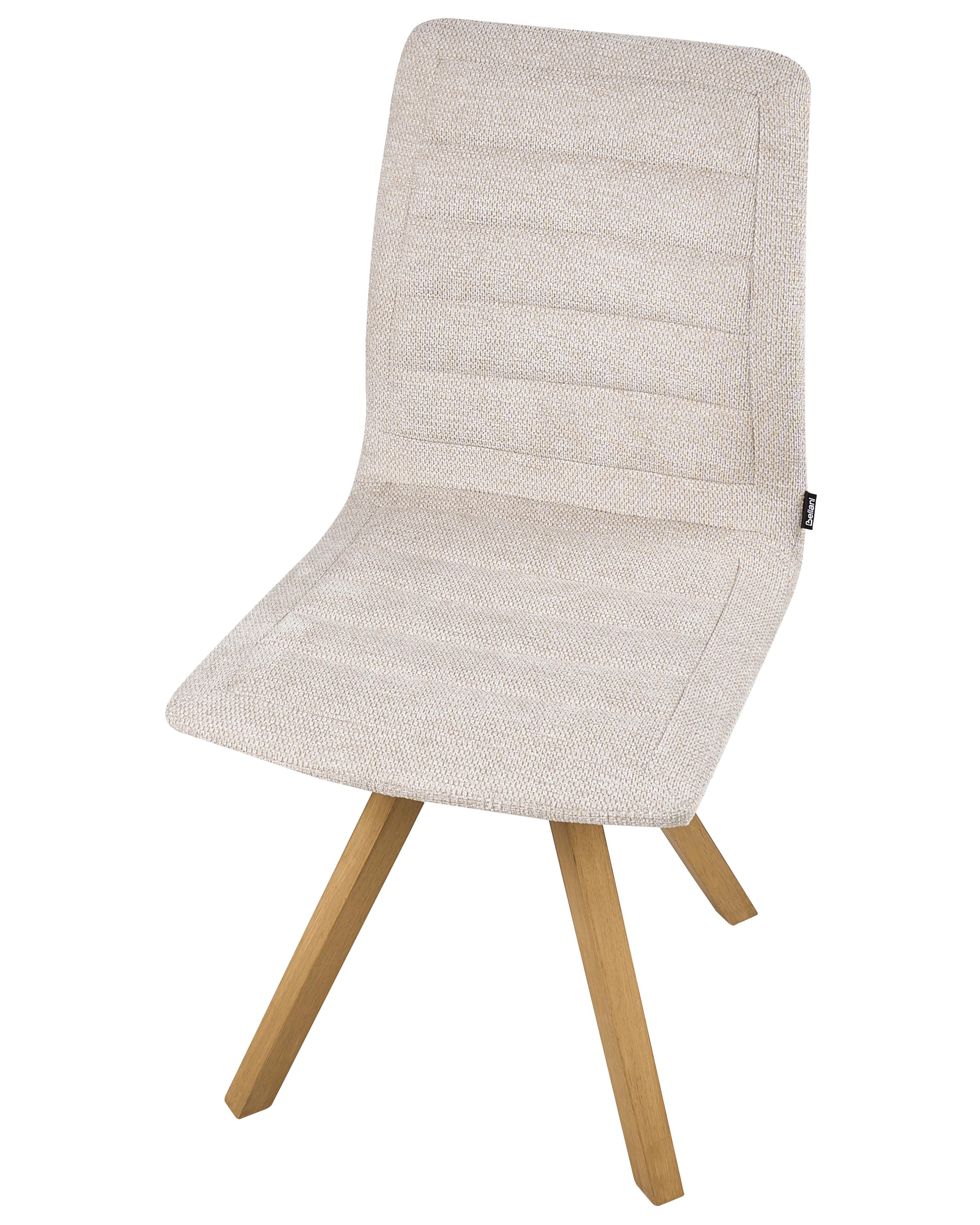 Set van 2 eetkamerstoelen draaibaar ROX Stof Lichtbeige