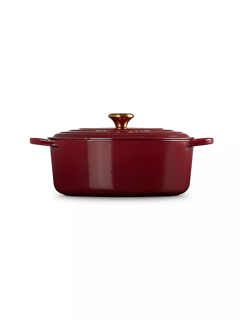 LE CREUSET Bräter rund SIGNATURE 31cm Garnet dunkelrot