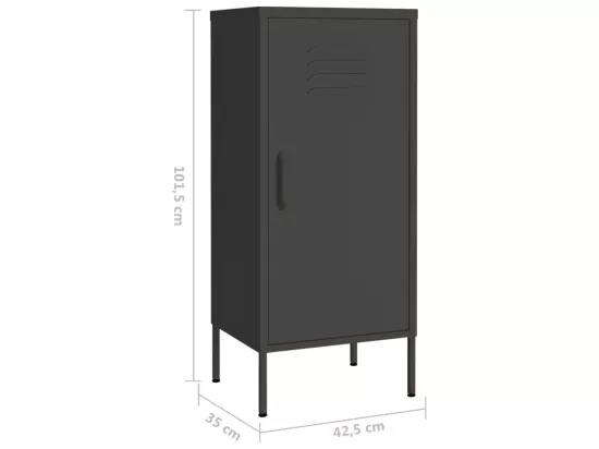Armoire de rangement Anthracite 42,5x35x101,5 cm Acier