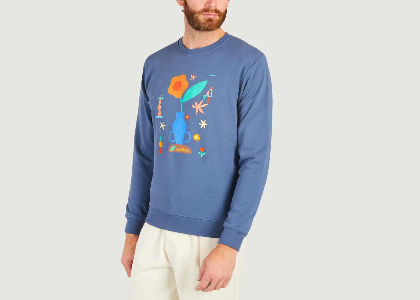Sweatshirt motif fleuri Amphore Olow x Alizée Cayla Olow