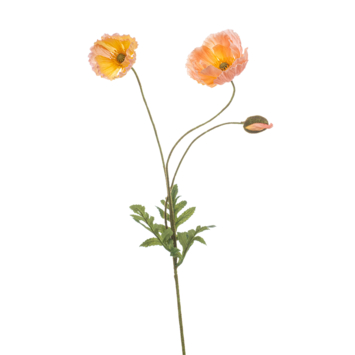 Poppy spray perzik 75cm