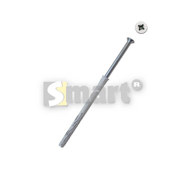 Raamplug met schroef pozidriv * 10.0x120mm verzinkt (25 stuks)