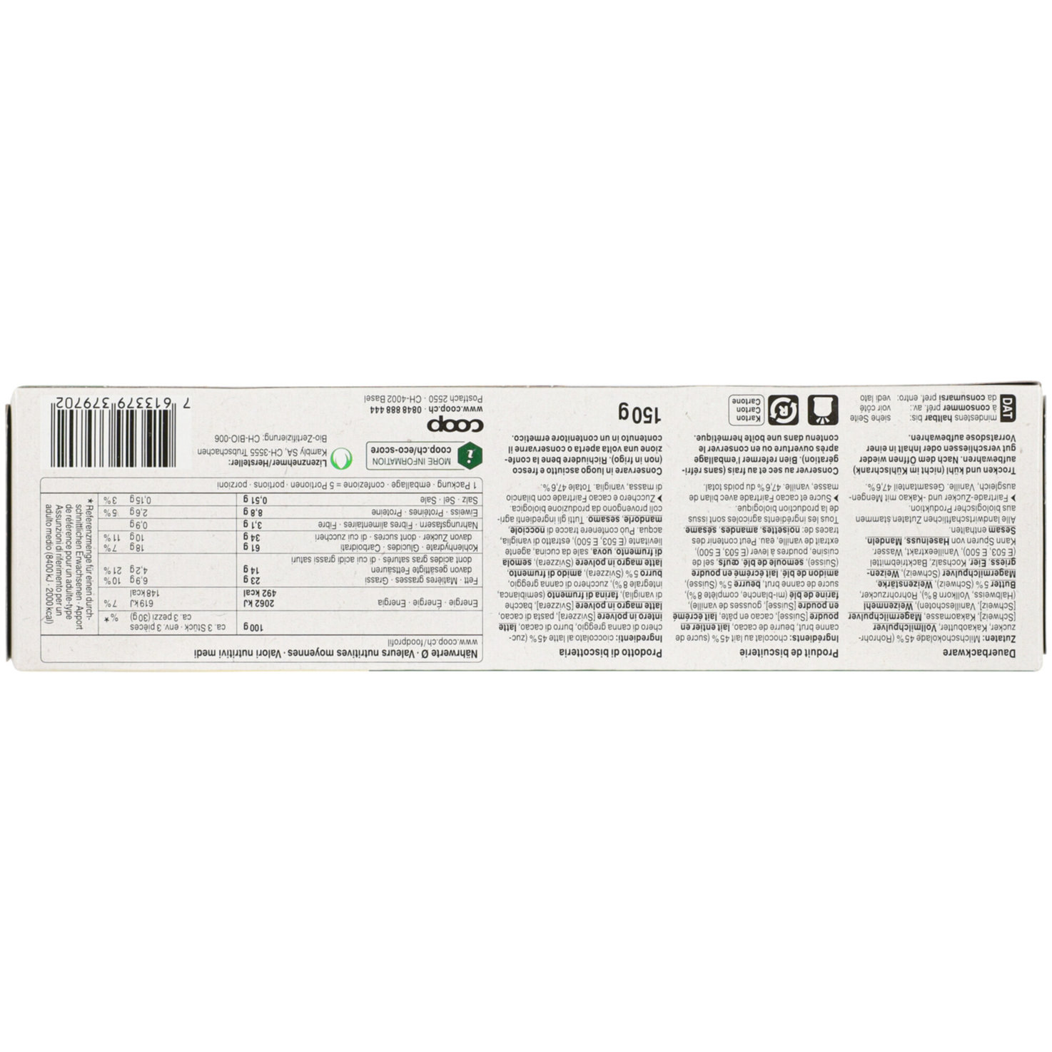 Naturaplan Bio Fairtrade Petit-Beurre Choco