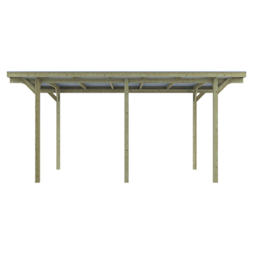 Carport Eagle 300 x 500 cm hout en kunststof