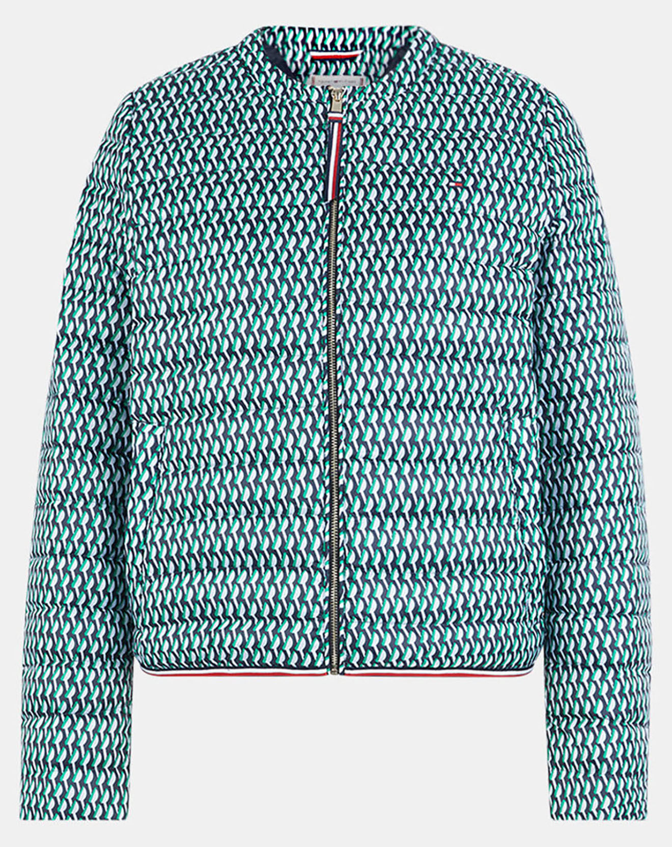 Tommy Hilfiger Doudoune fine imprimée vert/blanc/bleu marine