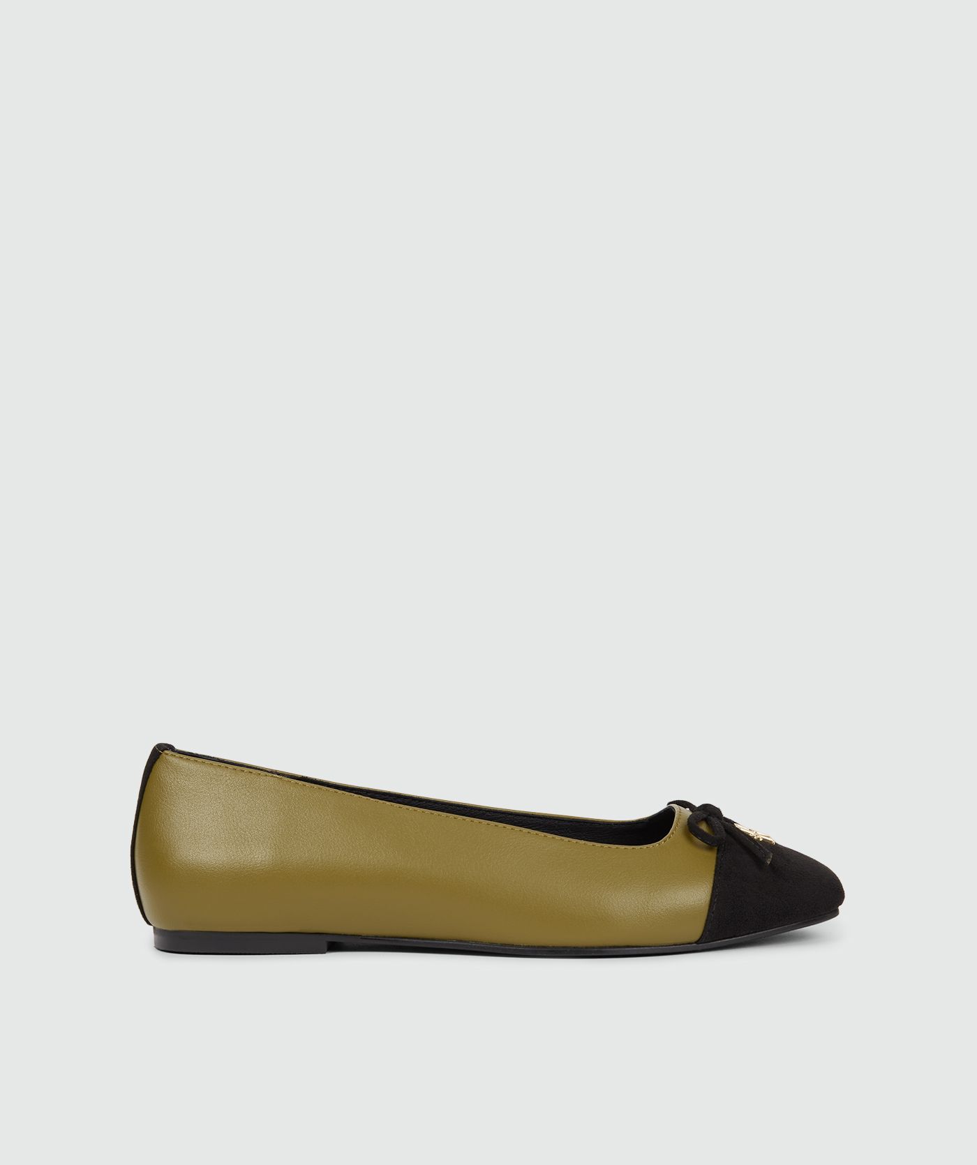 JV-GRACE ballerina's met logo - olive green black