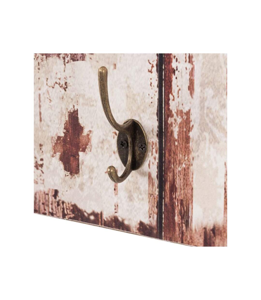 Paris Prix - Patère Murale 3 Crochets miroir 80cm Marron