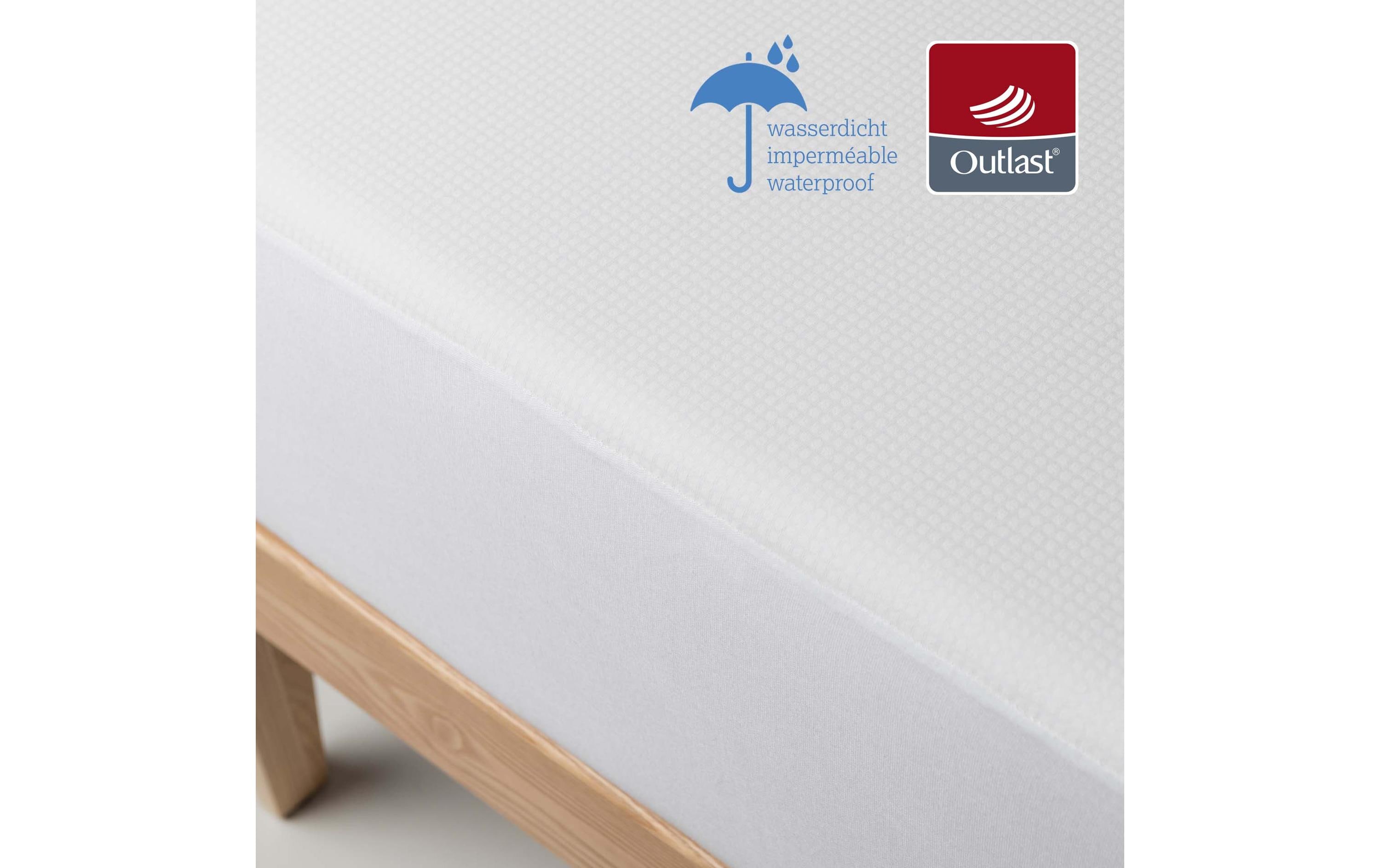 Matratzenauflage Alaska Outlast 120 x 200 cm, Weiss<br>Wasserdichte und temperaturausgleichende Matratzenauflage
