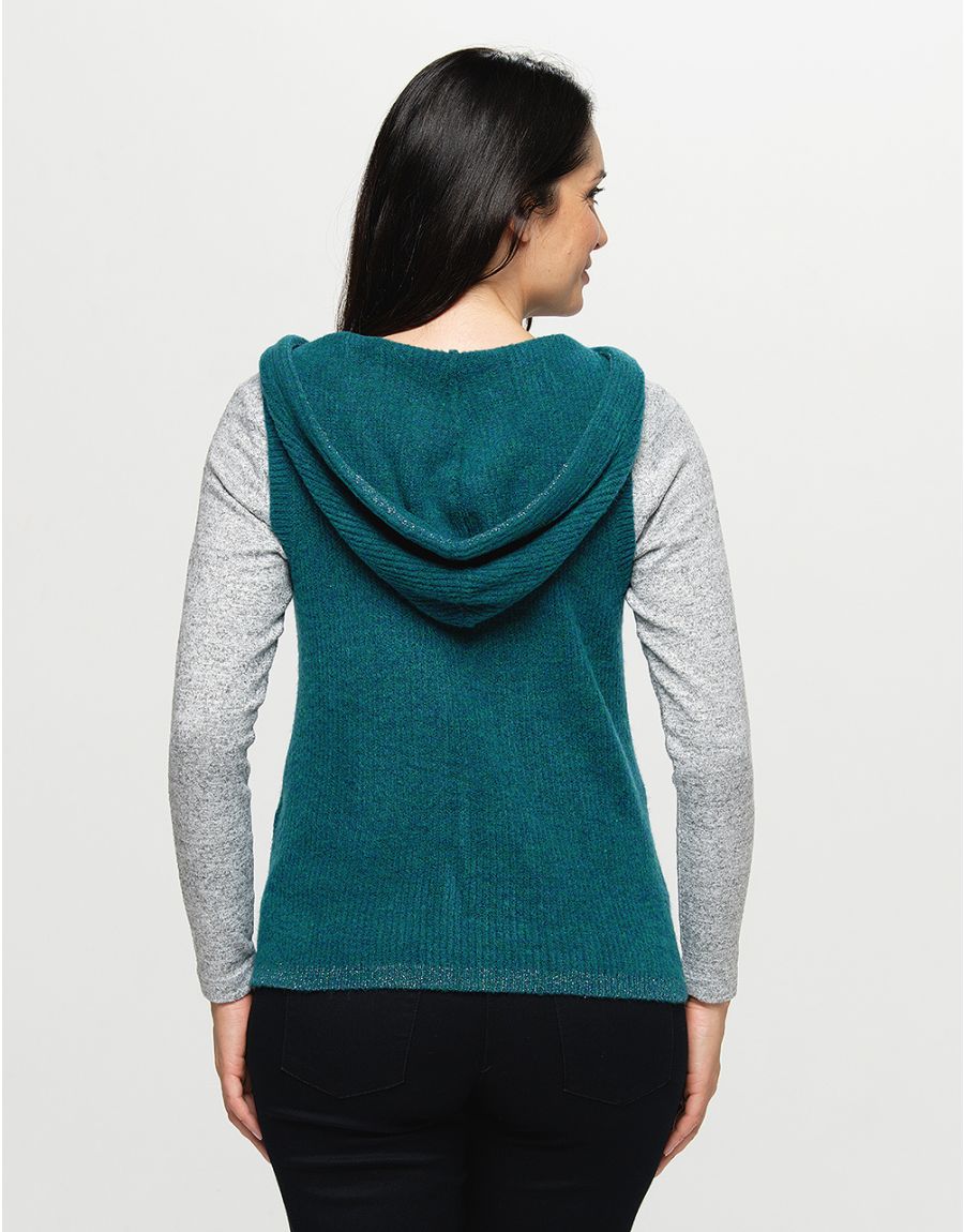Pull vert sans manches