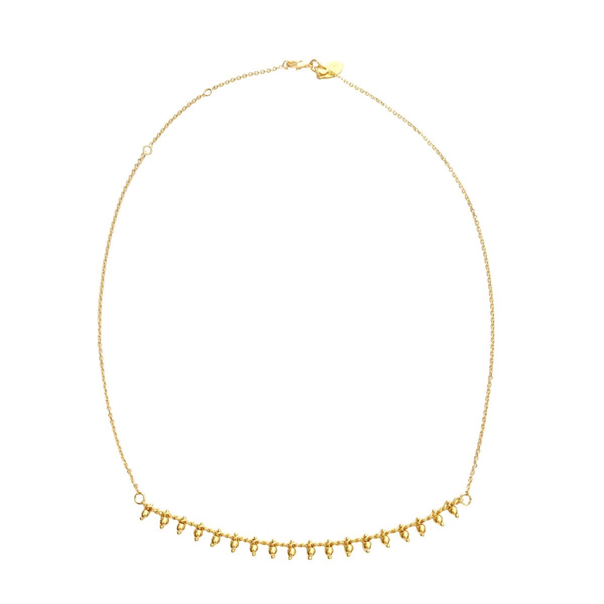 Collier discret perles doré à l'or fin 24k GYPSY
