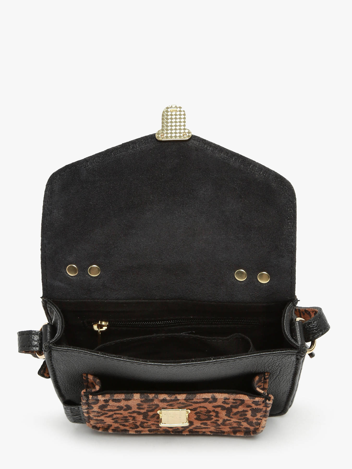 Sac bandoulire Leopard cuir PAUL MARIUS