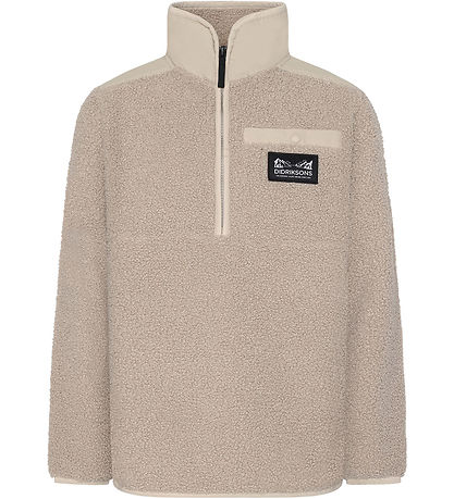 Didriksons Fleecejacke - Teddy - Exa Half Zip - Beach Beige