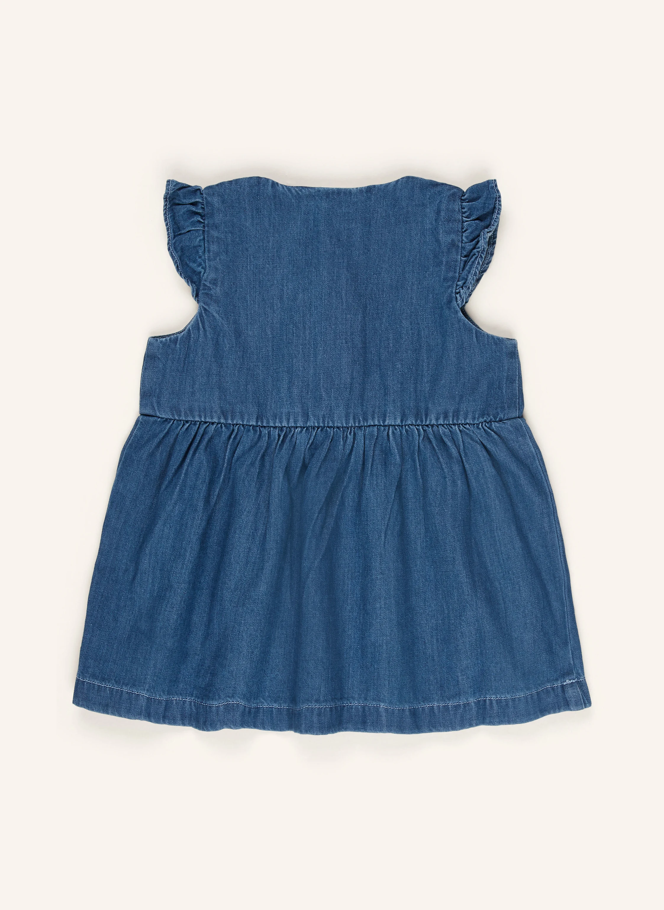 PETIT BATEAU Kleid in Jeansoptik mit Volants