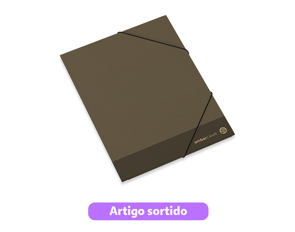 CAPA COM ELÁSTICOS AMBAR KRAFT A3 CORES SORTIDAS
