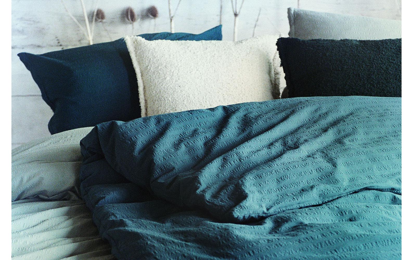 Duvetbezug Kemeri 200 x 210 cm<br>Seersucker-Bettwäsche