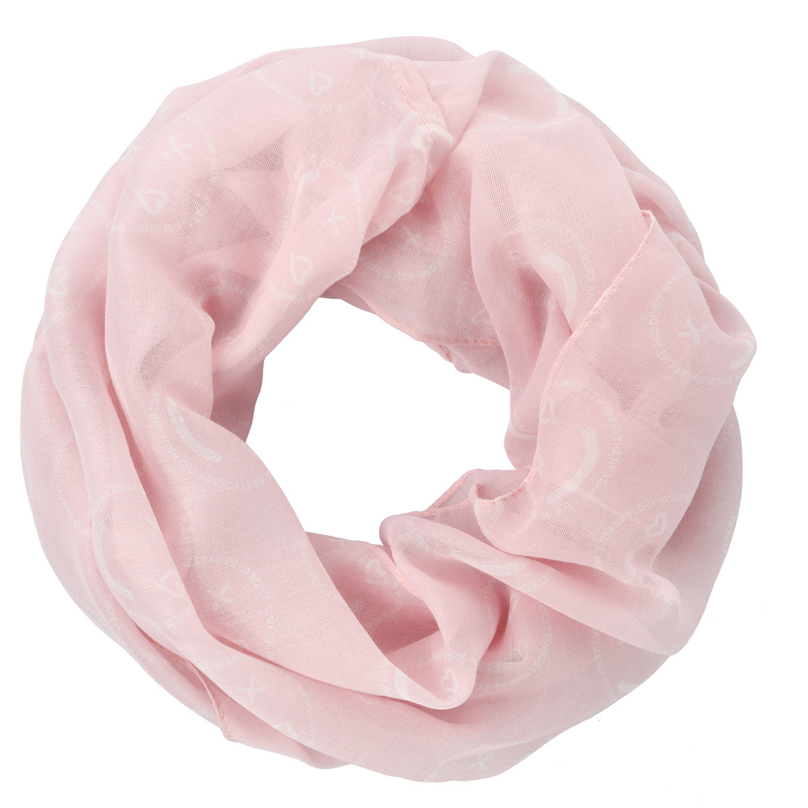 Gina Benotti 2 Damen Rundtücher mit Allover-Muster rosa / rot