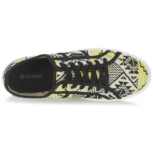 Victoria - BASKET ETNICO PLATAFORMA - Noir / Jaune