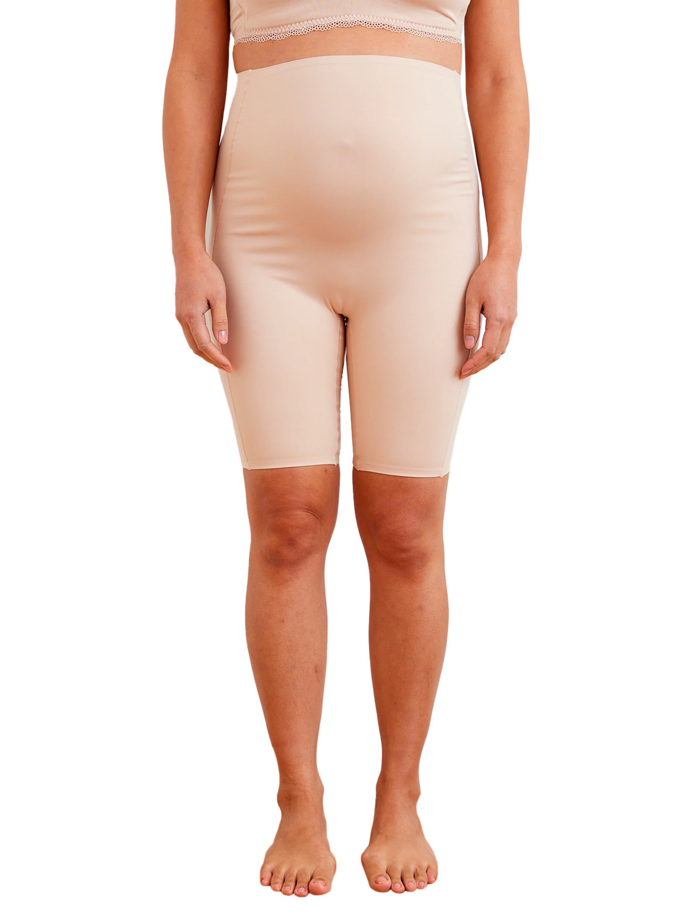 Vertbaudet Nahtlose Umstands-Shorts mit Anti-Scheuer-Effekt weiß